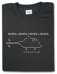 ROFLcopter ASCII Art T-shirt